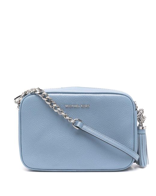Michael Kors Leather Jet Set Camera Crossbody Bag in Blue Lyst Canada