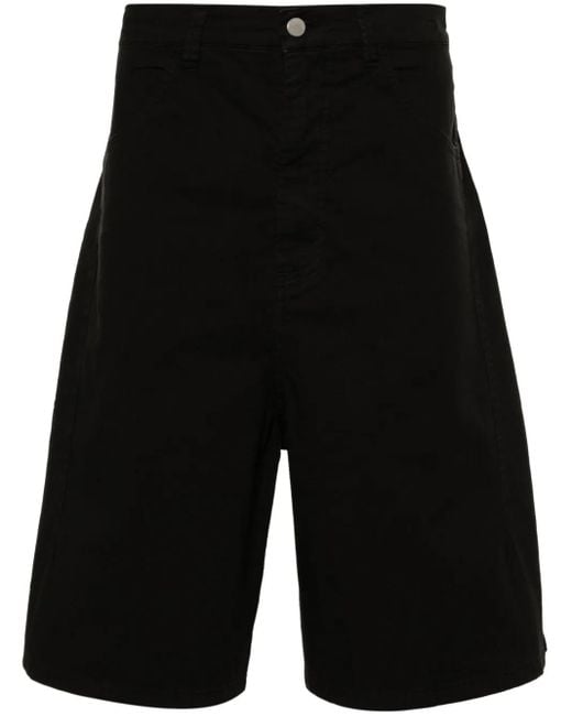 Andrea Ya'aqov Black Wide-Leg Bermuda Shorts for men