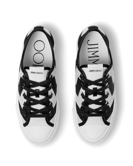 Sneakers Palma Maxi con stampa di Jimmy Choo in White