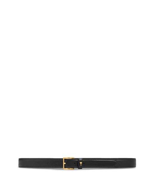 AMI White Paris Paris Leather Belt