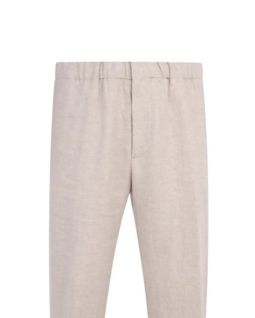 Lardini Natural Elasticated-Waistband Trousers for men