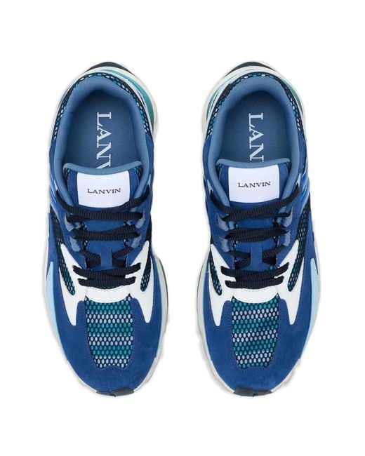 Lanvin Blue Jla Panelled Sneakers for men