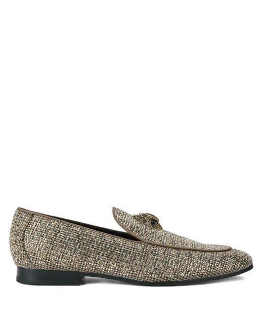 Kurt Geiger Gray Hugh Eagle Flat Loafers for men