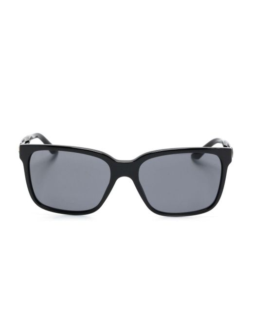 Versace Gray Medusa-plaque Square-frame Sunglasses for men