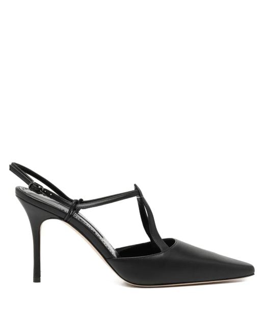 Manolo Blahnik Black 90Mm Minia Pumps