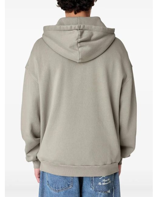 Axel Arigato Gray Logo-Patch Hoodie for men