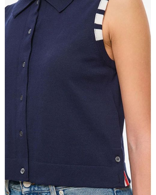 Thom Browne Blue 4Bar Cotton Top