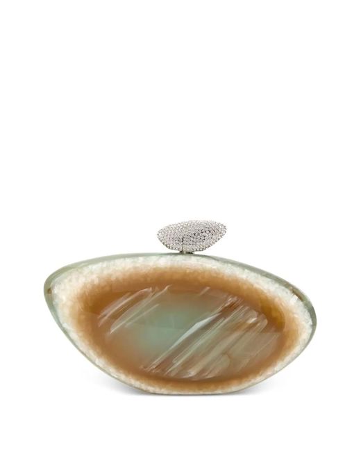 Benedetta Bruzziches Metallic Printed Armonia Clutch Bag