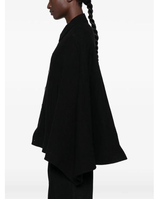 SOH Black Button-Up Cape