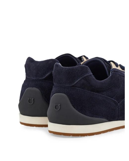 Ferragamo Blue Baskets À Plaque Gancini for men