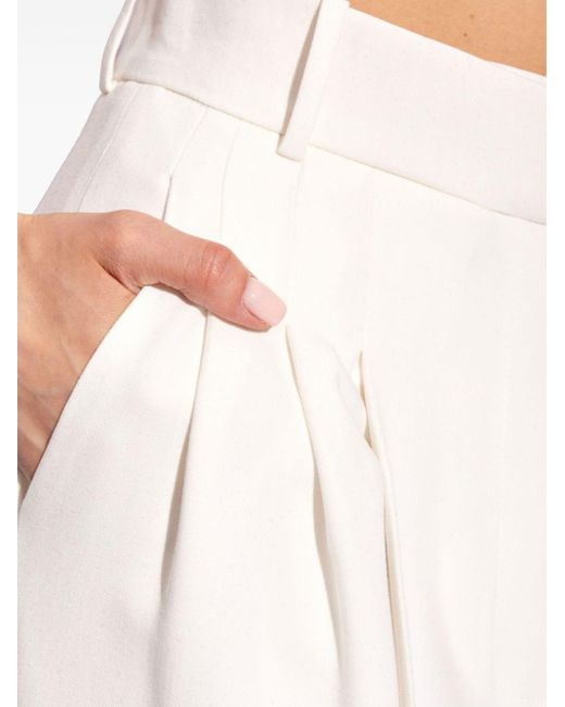 The Mannei White Denain Wide-leg Tailored Trousers