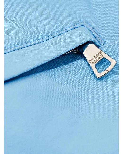 Orlebar Brown Blue Riviera Buckle-Detail Swim Shorts for men