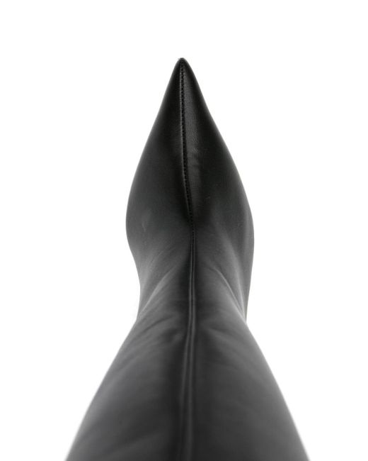 AMINA MUADDI Black Fiona 60mm Leather Boots