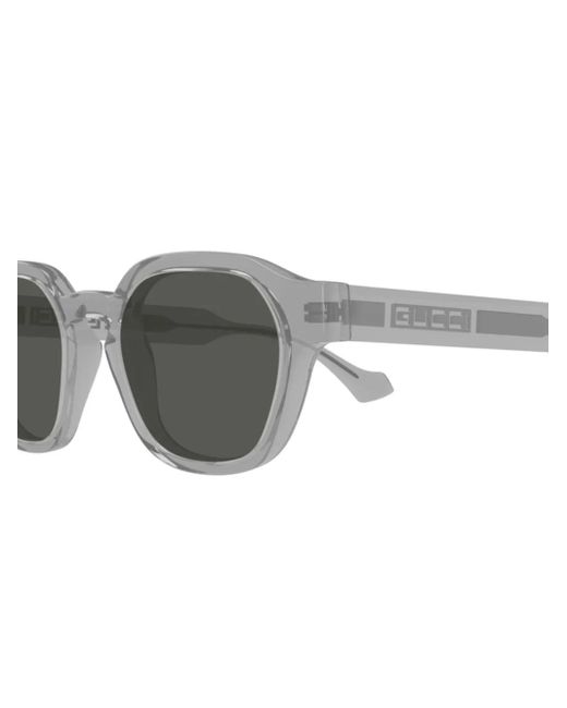 Gucci Gray Square-Frame Sunglasses for men