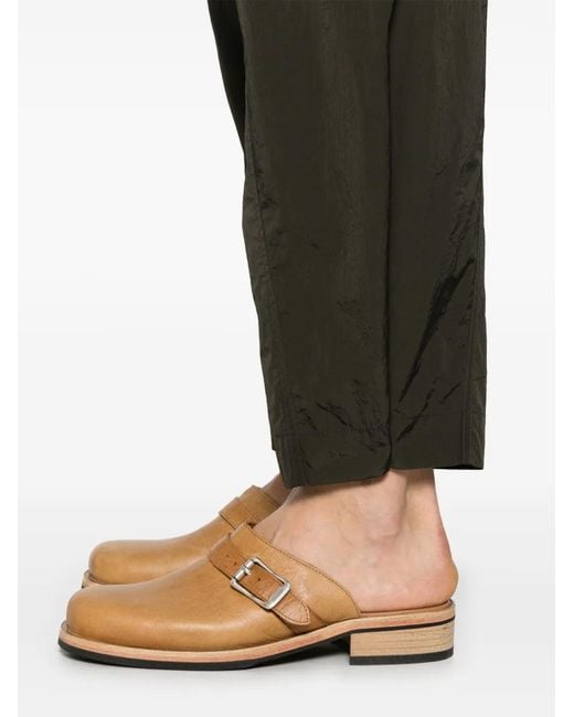 Studio Nicholson Green Elasticated-Waistband Tapered Trousers for men