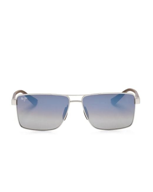 Maui Jim Blue Piha Rectangle-Frame Sunglasses
