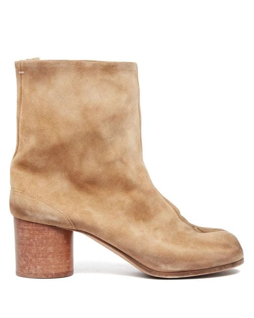 Maison Margiela Brown Tabi 60Mm Leather Ankle Boots