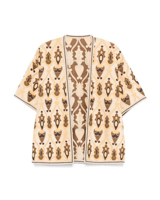 Etro Natural Patterned Short-Sleeved Jacket