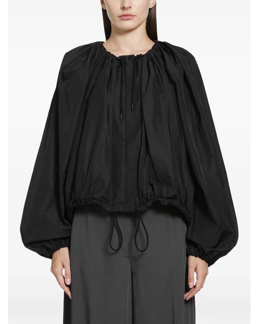 Totême Black Gathered Parachute Jacket