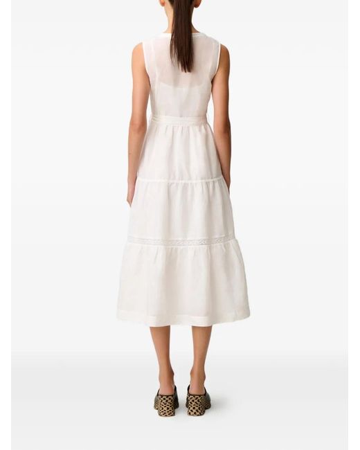 Claudie Pierlot White Flowy Maxi Dress