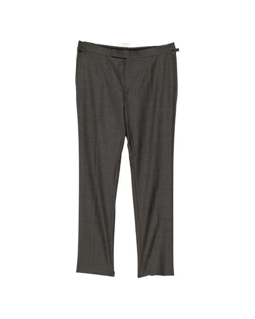 Tom Ford Gray Check-Pattern Tailored Trousers for men