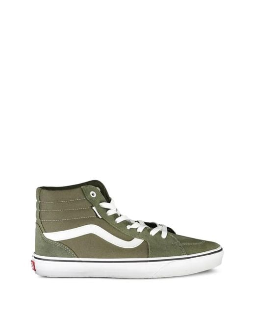 Vans Green Sk8-Hi Side-Stripe Sneakers for men