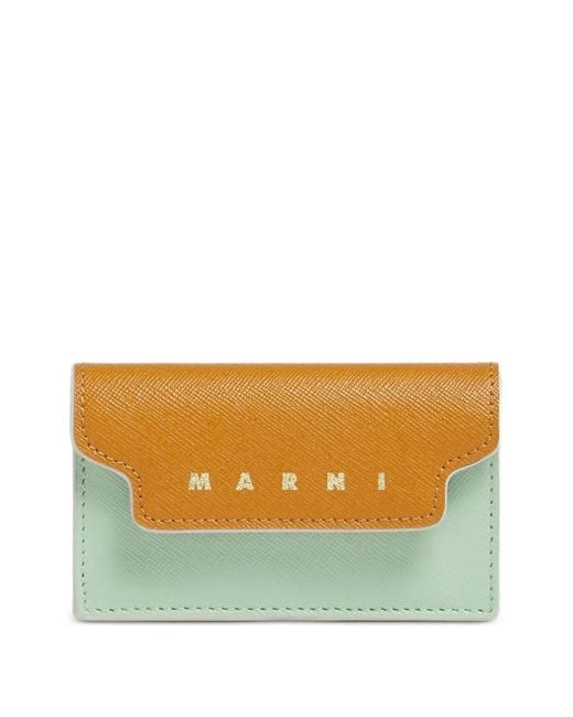 Marni Gray Saffiano Leather Wallet