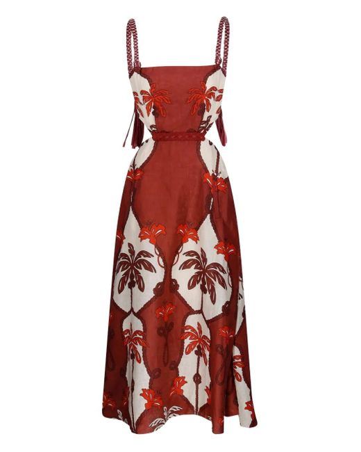 Johanna Ortiz Red Sailors Prayer Ankle Dress