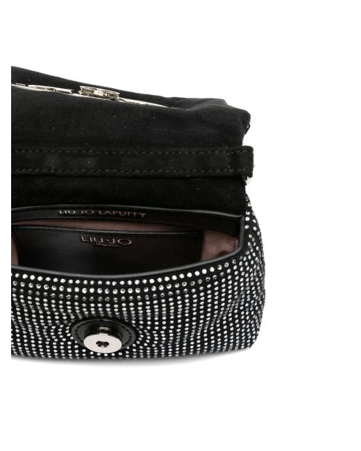 Liu Jo Black Crystal-Embellished Cross Body Bag