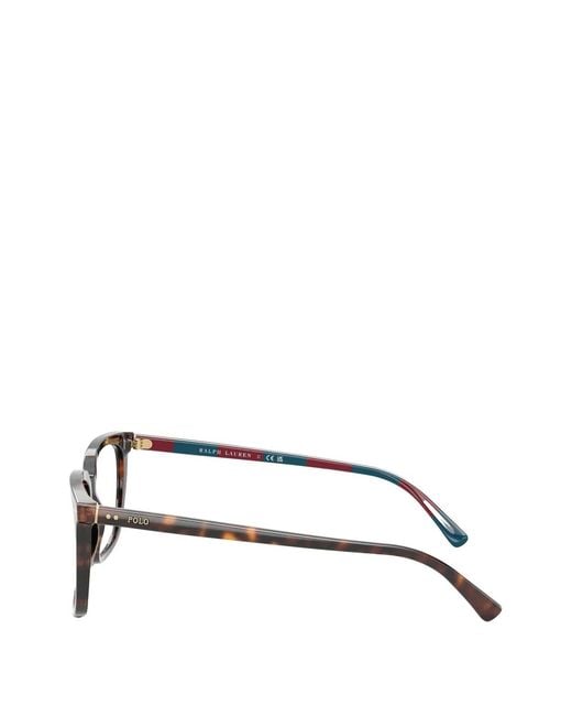 Polo Ralph Lauren Brown Square-Frame Tortoiseshell Glasses for men