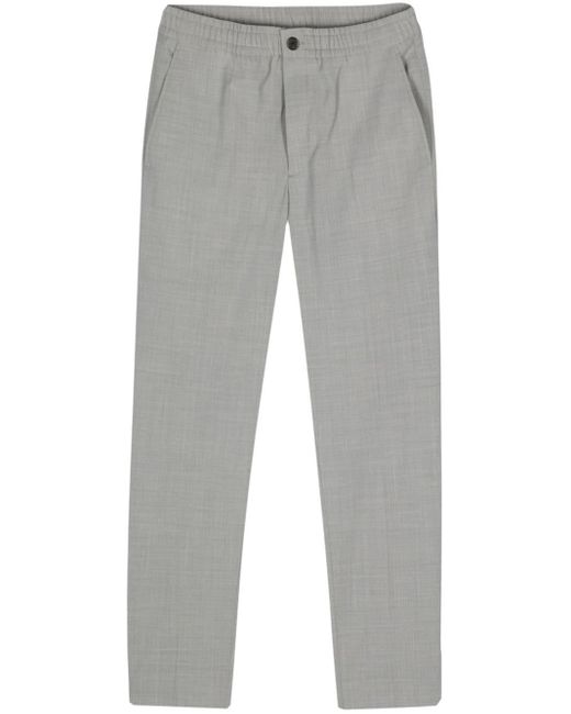 Theory Gray Larin Mélange Tapered Trousers for men