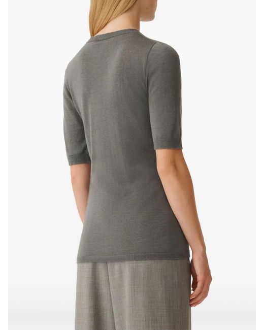 Fabiana Filippi Gray Round Neck T-Shirt