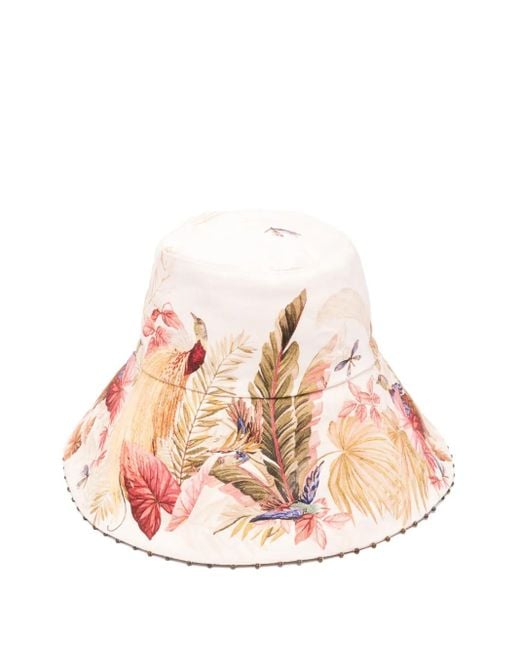 Zimmermann Pink Printed Bucket Hat