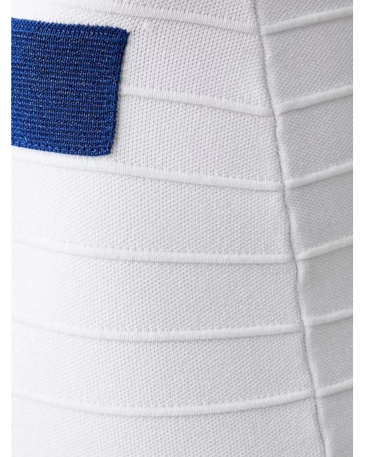 retroféte White Midi Lyle Button-Up Bandage Dress