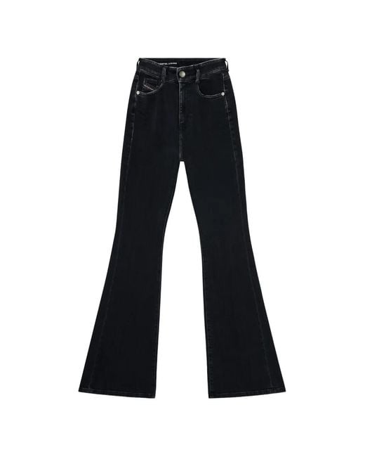 DIESEL Black Bootcut Jeans High Waist 1973 D-Partt
