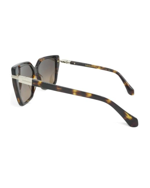 Ferragamo Eyewear Gray Oversize-Frame Sunglasses