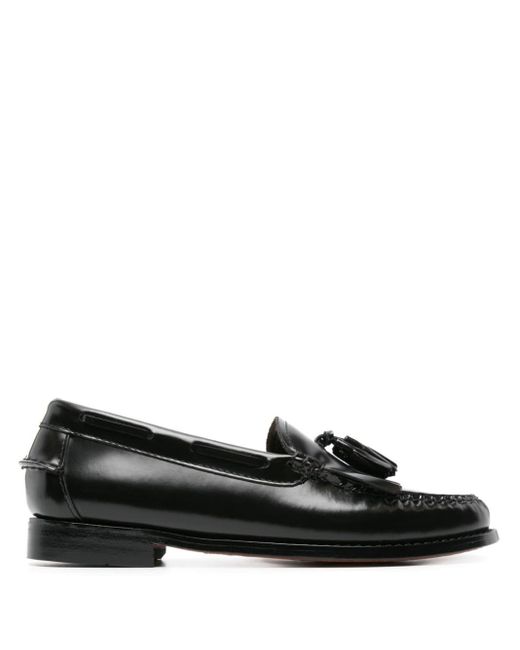 Weejuns Esther Kiltie leather loafers di G.H.BASS in Black