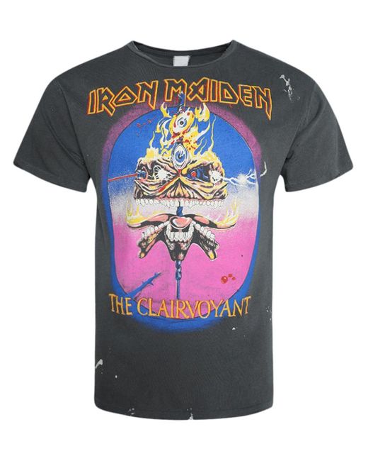 MadeWorn Black Iron Maiden Cotton T-Shirt for men