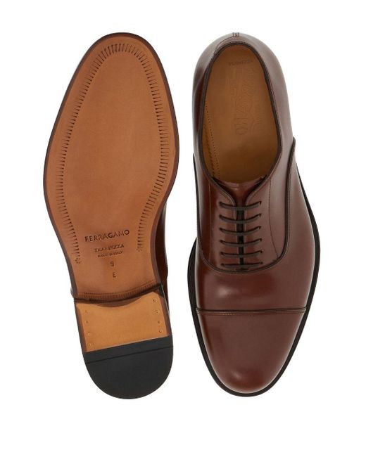 Ferragamo Oxford-Schuhe mit runder Kappe in Brown für Herren