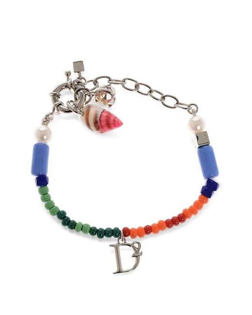 Bracelet À Breloque Logo DSquared² en coloris White
