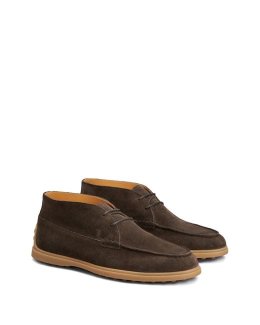 Tod's Brown Lace-Up Boots for men