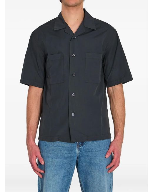 Barena Blue Patch-Pocket Shirt for men