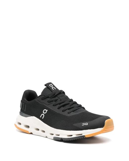 On Shoes Black Mesh Lace-Up Chunky Sneakers for men