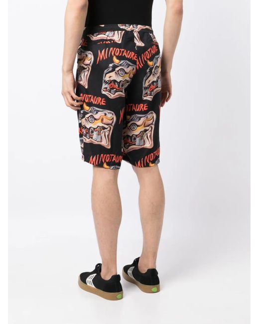 Endless Joy Black "Minotaure" Bermuda Shorts for men