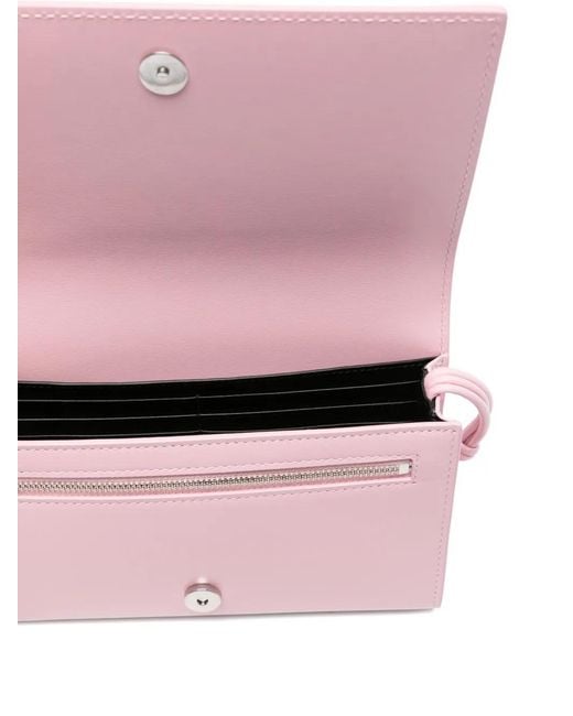 Jil Sander Pink Tangle Wallet With Strap