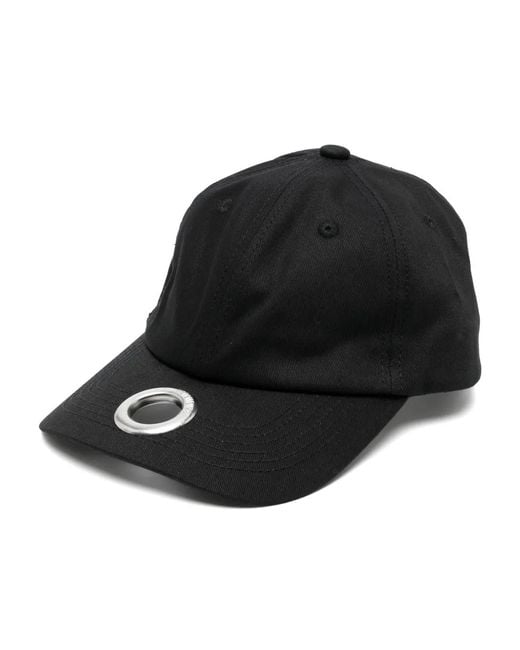 Vetements Black Eyelet-Embellished Cotton Baseball Cap for men
