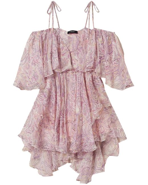 Twinset ラッフル ミニドレス Pink