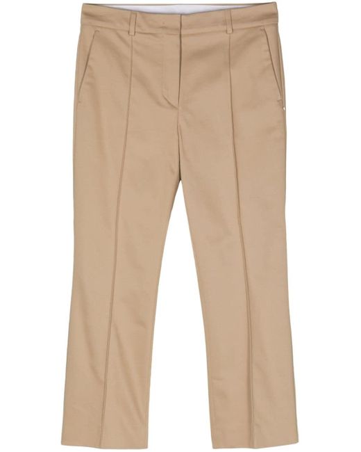 Sportmax Natural Etnamm Twill Cropped Trousers