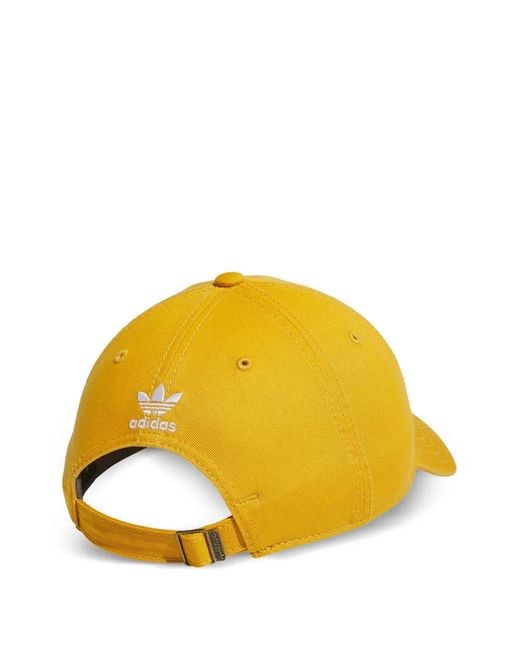 Adidas Yellow Adicolor Embroidered Baseball Cap for men