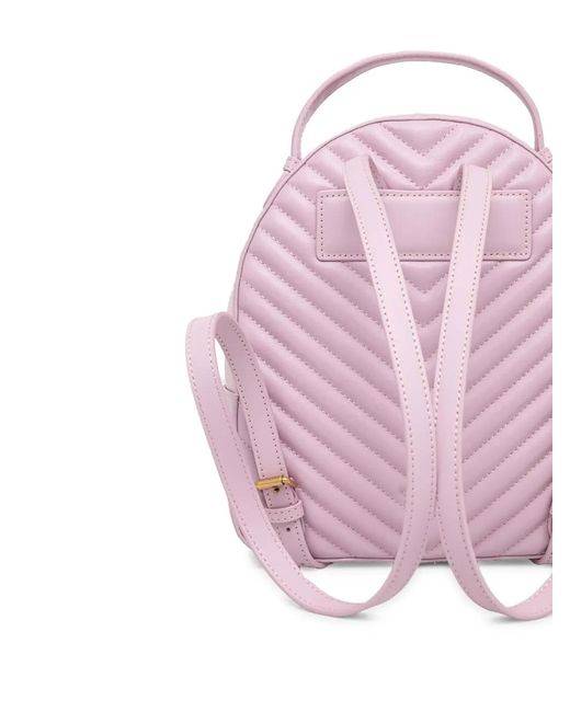 Pinko Pink Leather Backpack
